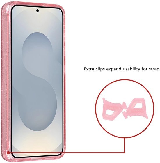 Samsung Galaxy S25 Hoesjes - Magsafe - Glitter Design - Roze-Ilumina Benelux