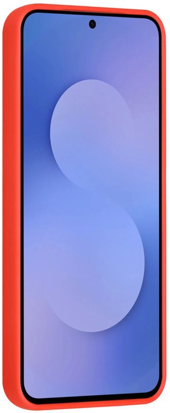 Samsung Galaxy S25 Hoesjes Schokbestendige Siliconen Backcover met Ringstandaard - Classic Red-Ilumina Benelux