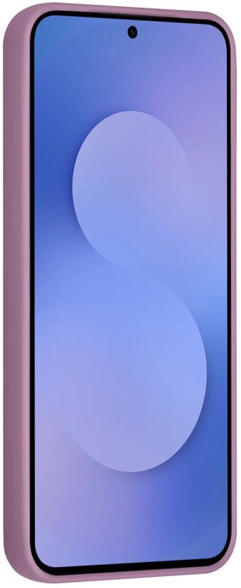 Samsung Galaxy S25 Hoesjes Schokbestendige Siliconen Backcover met Ringstandaard - Sunset Purple-Ilumina Benelux