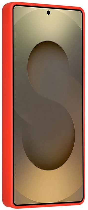 Samsung Galaxy S25 Ultra Hoesjes Schokbestendige Siliconen Backcover met Ringstandaard - Classic Red-Ilumina Benelux