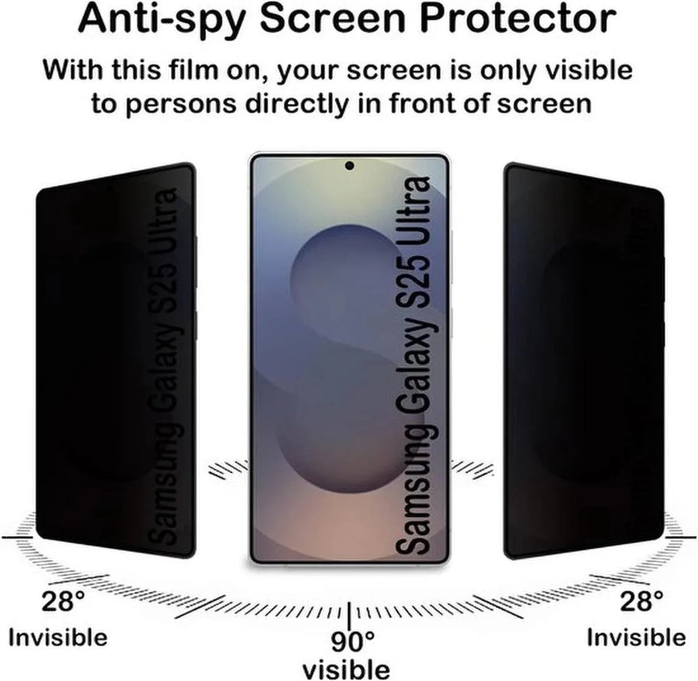 Samsung Galaxy S25 Ultra – Privacy – 9H Gehard Glas – 3-Pack-Ilumina Benelux
