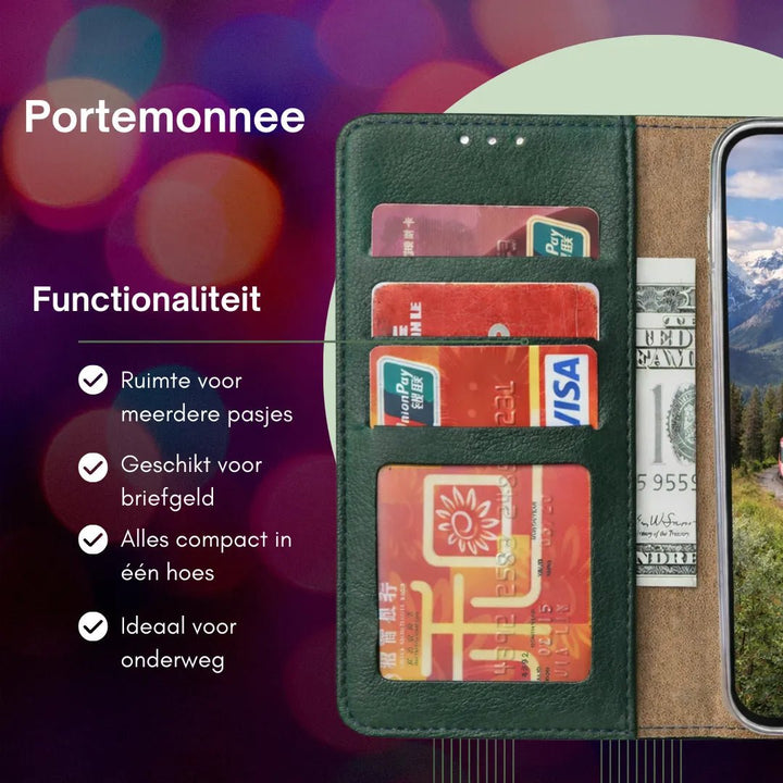 Samsung Galaxy S26 Ultra - Groen - Portemonnee Hoesje met 3 Kaartvakken & Magnetische Sluiting-Hoesjes-Ilumina Benelux