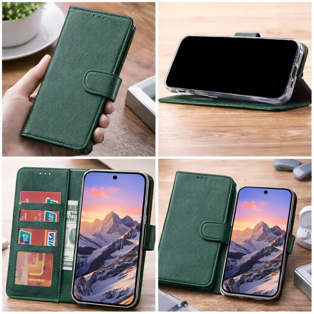Samsung Galaxy S26 Ultra - Groen - Portemonnee Hoesje met 3 Kaartvakken & Magnetische Sluiting-Hoesjes-Ilumina Benelux