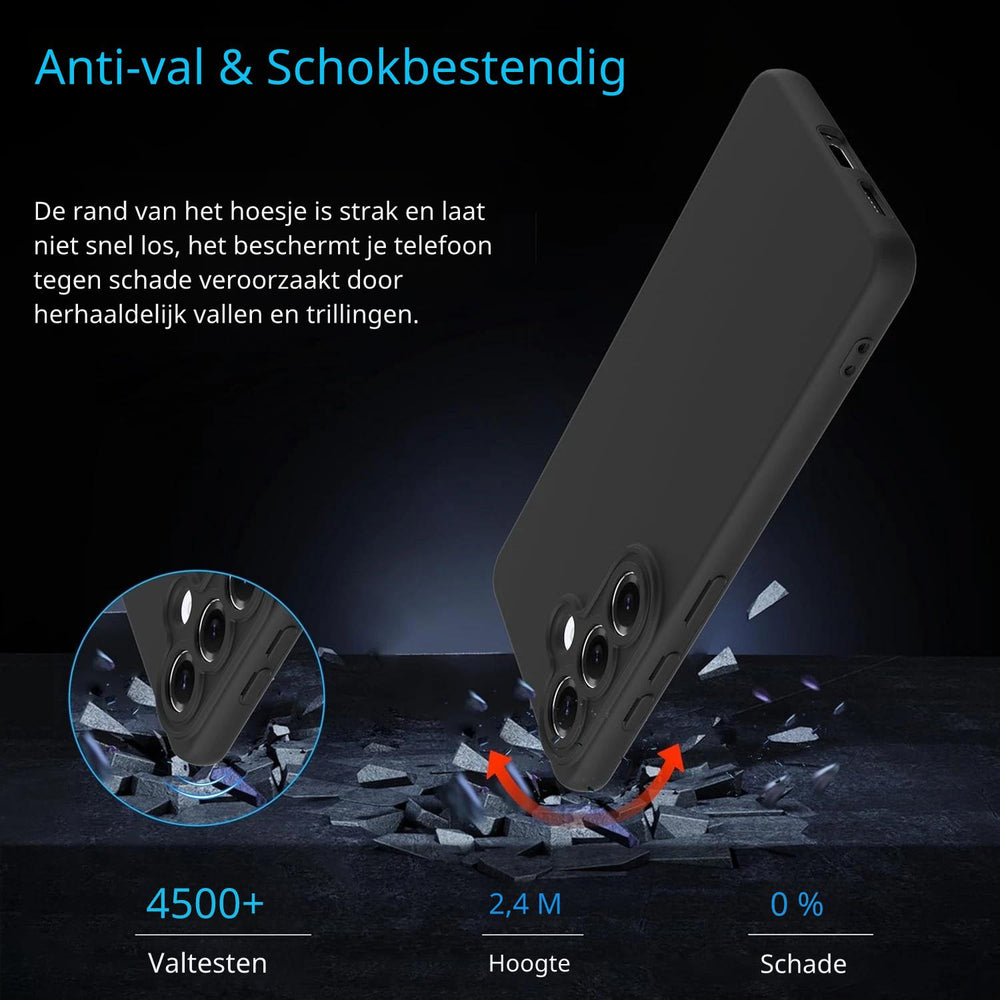 Samsung Galaxy S26 Hoesjes - Siliconen Backcover - Soft Touch - Schokbestendig - Zwart-Ilumina Benelux