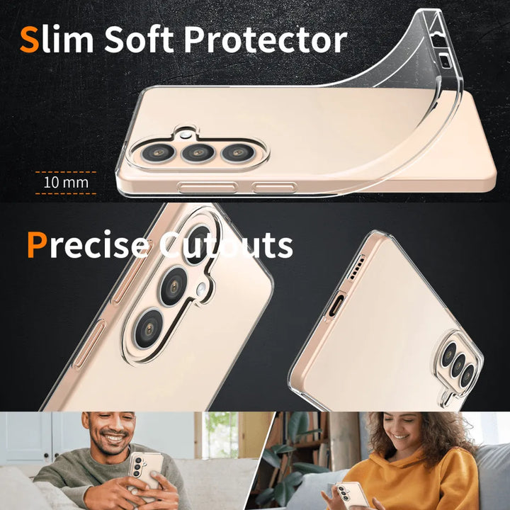 Samsung Galaxy S26 Plus Hoesjes - Siliconen Backcover - Soft Touch - Transparant - Met 2x Screenprotectors-Ilumina Benelux