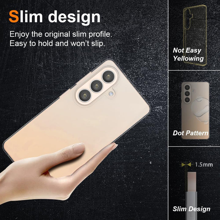 Samsung Galaxy S26 Plus Hoesjes - Siliconen Backcover - Soft Touch - Transparant - Met 2x Screenprotectors-Ilumina Benelux