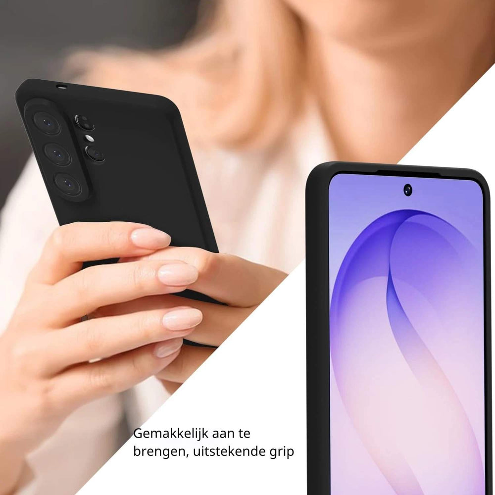 Samsung Galaxy S26 Plus Hoesjes - Siliconen Backcover - Soft Touch - Schokbestendig - Zwart-Ilumina Benelux