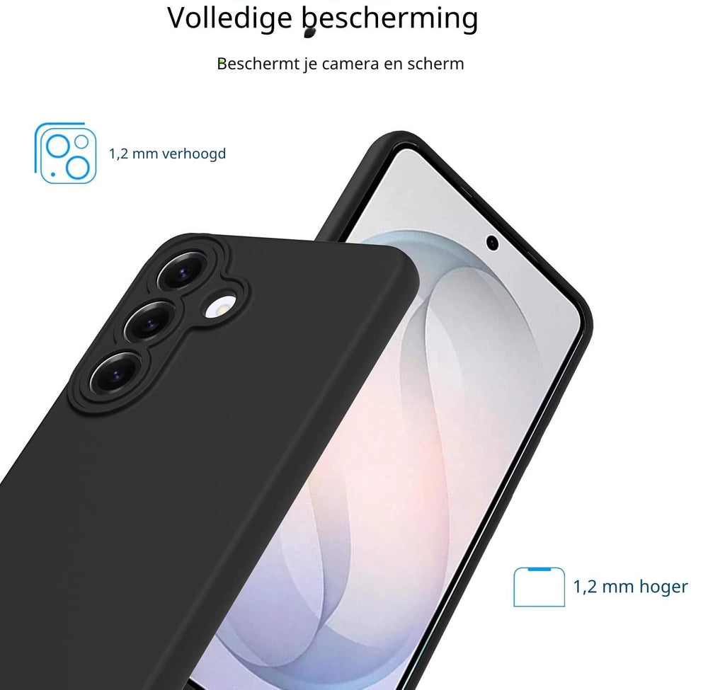 Samsung Galaxy S26 Plus Hoesjes - Siliconen Backcover - Soft Touch - Schokbestendig - Zwart-Ilumina Benelux