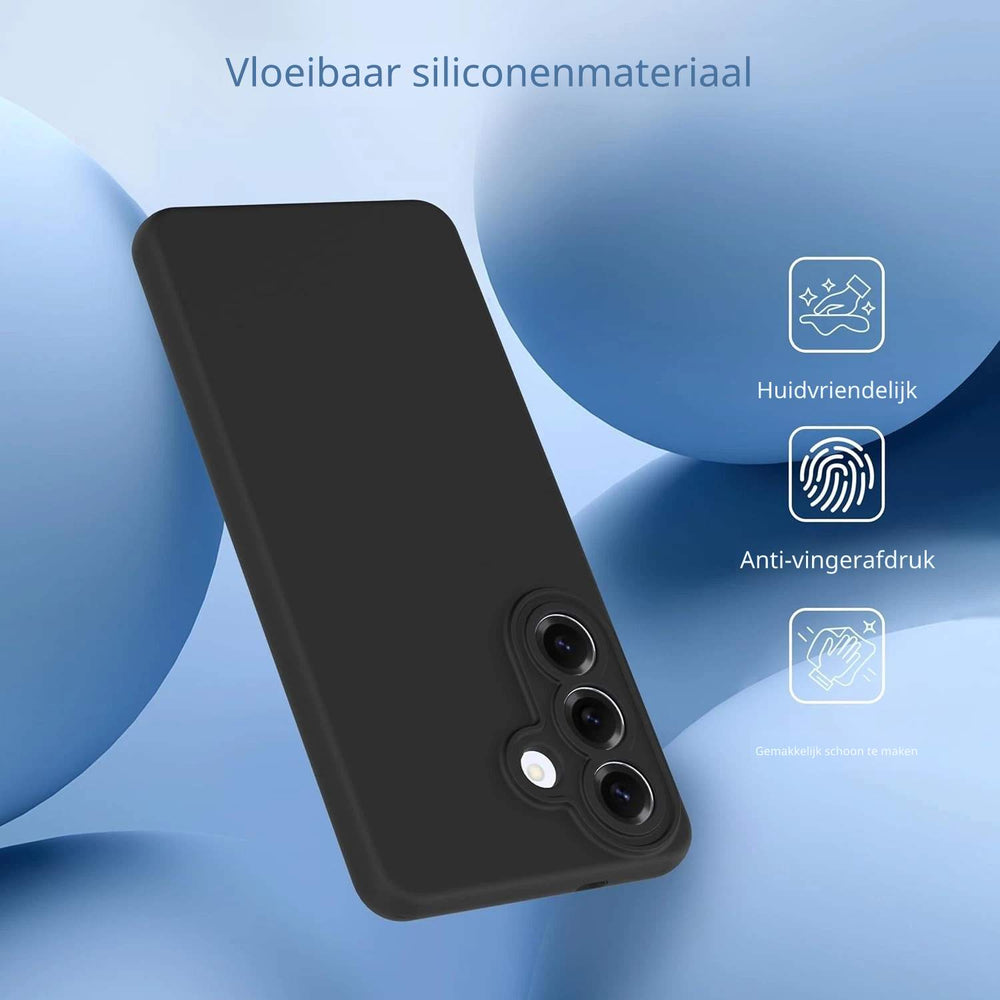 Samsung Galaxy S26 Plus Hoesjes - Siliconen Backcover - Soft Touch - Schokbestendig - Zwart-Ilumina Benelux