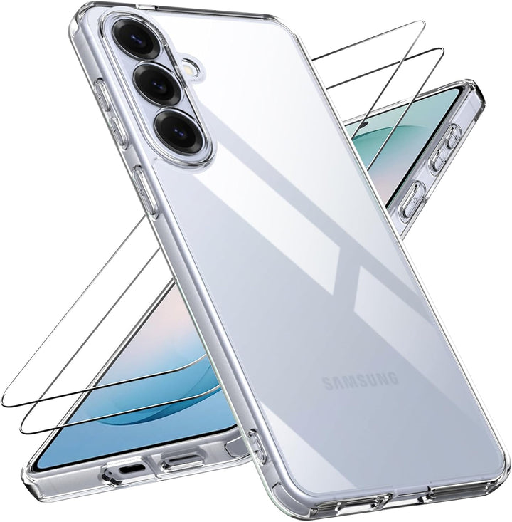Samsung Galaxy S26 Plus Hoesjes - Siliconen Backcover - Soft Touch - Transparant - Met 2x Screenprotectors-Ilumina Benelux