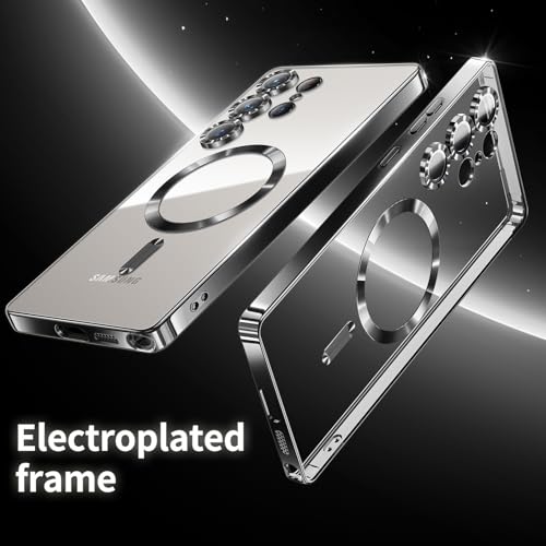 Telefoon met zilverkleurig ringhoesje en losse hoes bij Electroplated Frame