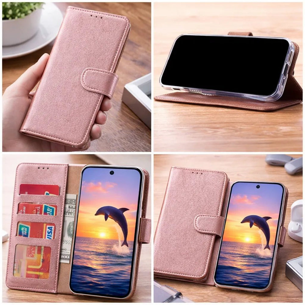 Samsung Galaxy S26 Plus - Roségoud - Portemonnee hoesje + 2X Tempered Glas Screenprotector-Hoesjes-Ilumina Benelux