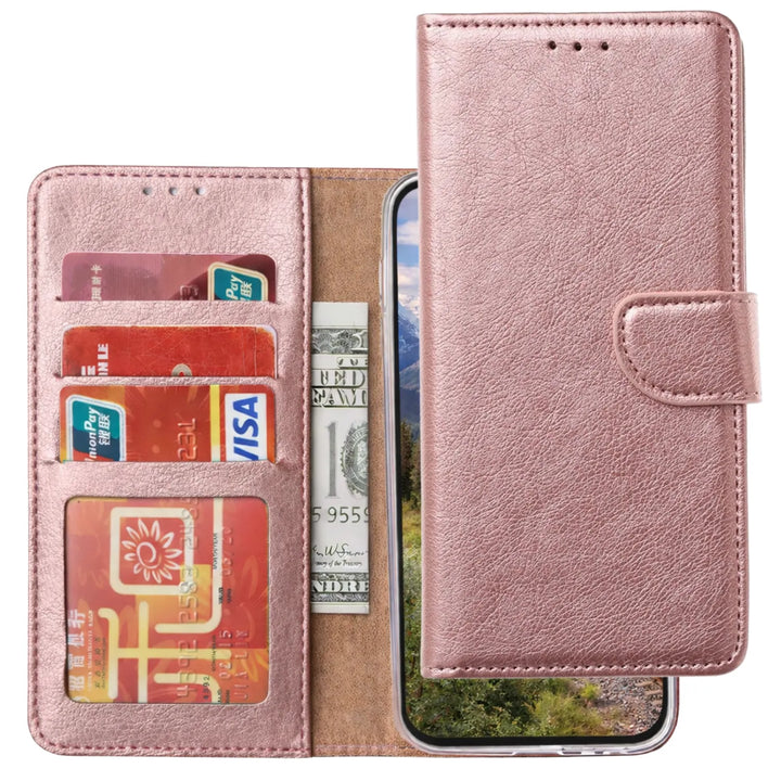 Samsung Galaxy S26 Plus - Roségoud - Portemonnee hoesje + 2X Tempered Glas Screenprotector-Hoesjes-Ilumina Benelux