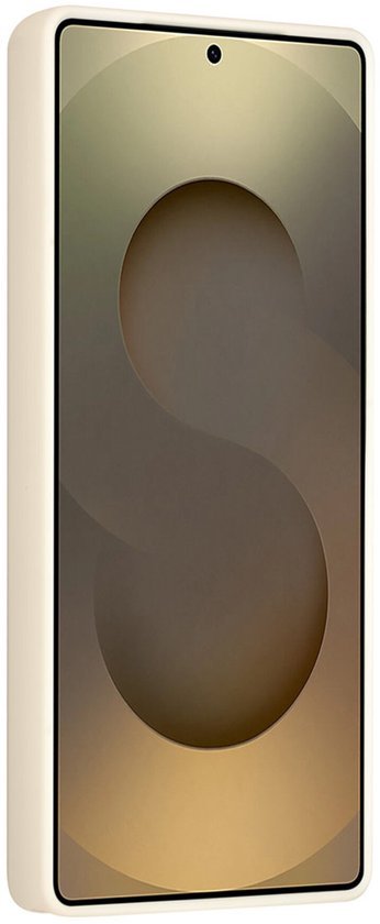 Samsung Galaxy S26 Ultra Hoesjes Schokbestendige Siliconen Backcover met Ringstandaard - Antique White-Ilumina Benelux