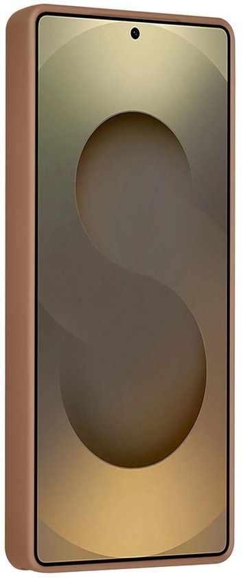 Samsung Galaxy S26 Ultra Hoesjes Schokbestendige Siliconen Backcover met Ringstandaard - Desert Brown-Ilumina Benelux