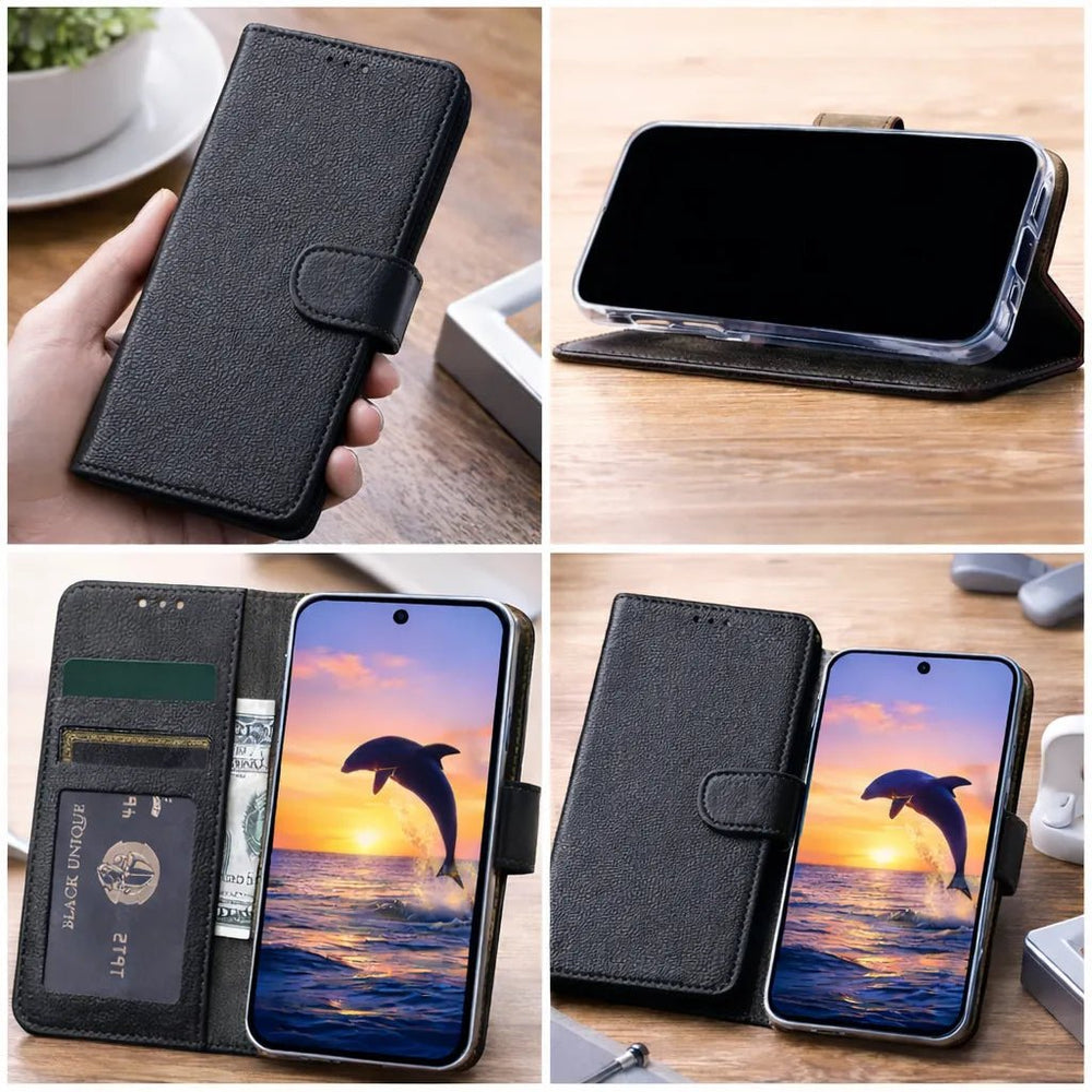 Samsung Galaxy S26 Ultra - Hoesjes Zwart – Portemonnee Bookcase – Magneetsluiting – 1x Gehard Glas Screenprotector-Ilumina Benelux