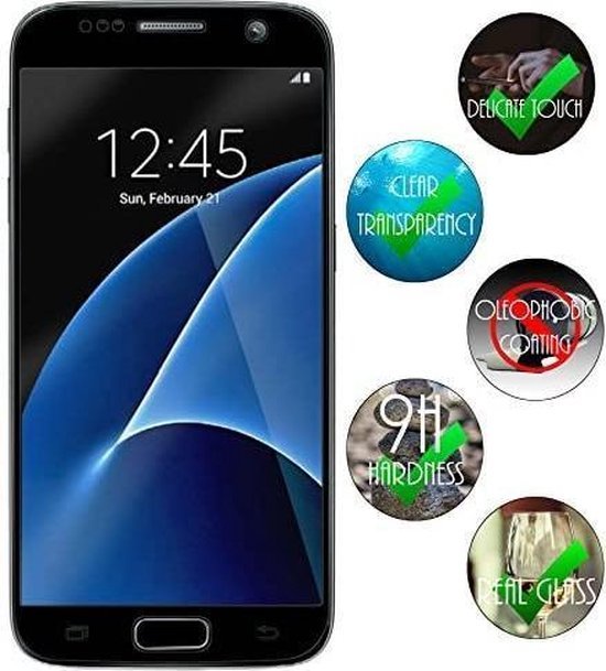 Samsung Galaxy S7 Edge Screenprotector Full Cover – 9H Gehard Glas – 2-Pack-Ilumina Benelux