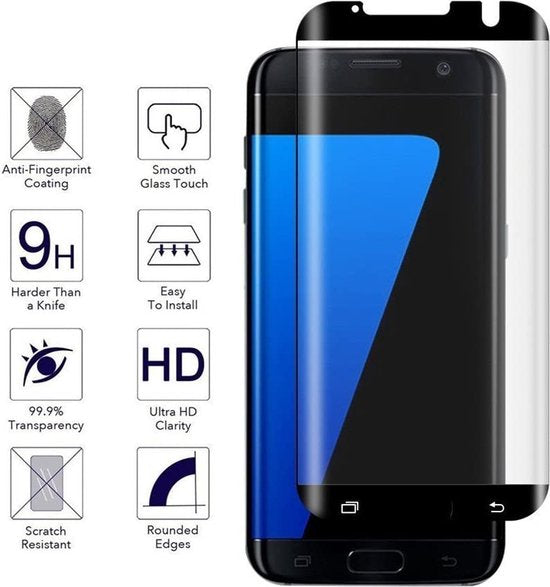 Samsung Galaxy S7 Edge Screenprotector Full Cover Gehard Glas 9H – Anti-kras – 3-Pack-Ilumina Benelux