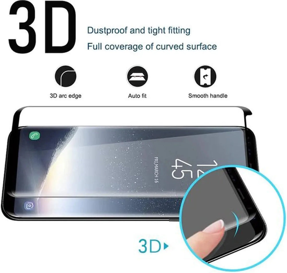 Samsung Galaxy S8 Plus Screenprotector Full Cover – 9H Gehard Glas – 2-Pack-Ilumina Benelux