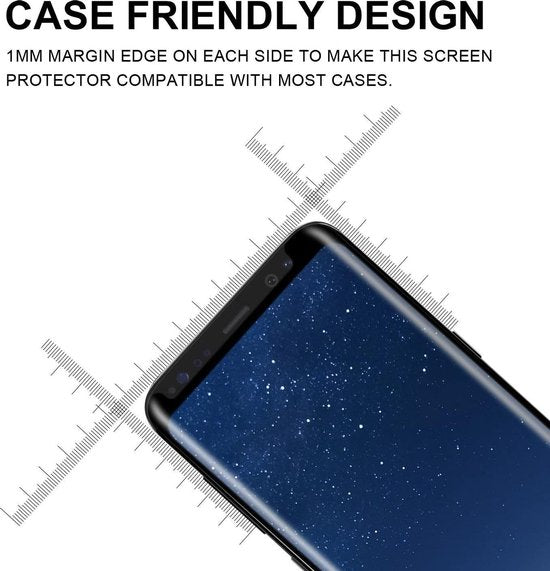 Samsung Galaxy S8 Screenprotector Full Cover Screenprotector Gehard 9H – 1-Pack-Ilumina Benelux