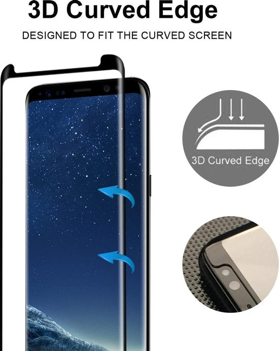 Samsung Galaxy S8 Screenprotector Full Cover Screenprotector Gehard 9H – 3-Pack-Ilumina Benelux