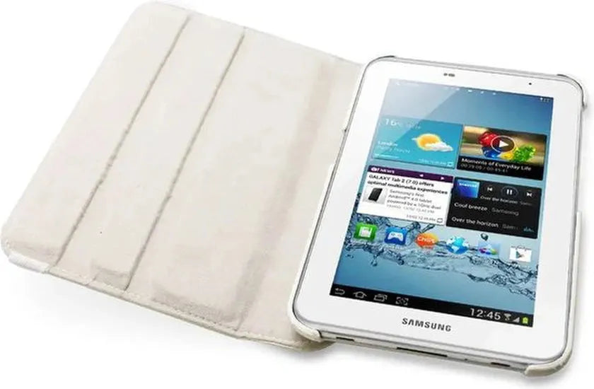 Samsung Galaxy Tab 2 7.0 P3100/P3113 Hoesjes – 360° draaibaar – Multi-stand – Rood-Tablethoesjes-Ilumina Benelux