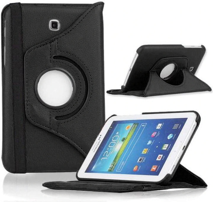 Samsung Galaxy Tab 3 7.0 (SM-T210/T215/P3200) Hoesjes – 360° draaibaar – Multi-stand – Zwart-Tablethoesjes-Ilumina Benelux