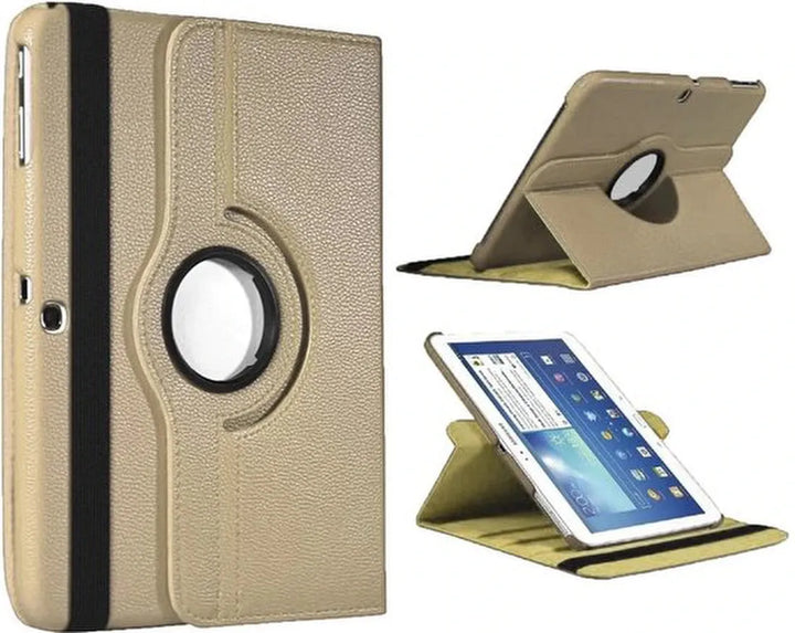 Samsung Galaxy Tab 4 10.1 T530/T535 Hoesjes – 360° draaibaar – Multi-stand – Goud-Tablethoesjes-Ilumina Benelux
