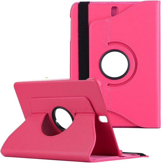 Samsung Galaxy Tab 4 8.0 SM-T330/T331/T335 Hoesjes – 360° draaibaar – Multi-stand – Donkerroze-Tablethoesjes-Ilumina Benelux