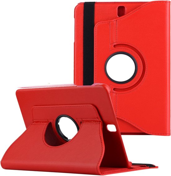 Samsung Galaxy Tab 4 8.0 SM-T330/T331/T335 Hoesjes – 360° draaibaar – Multi-stand – Rood-Tablethoesjes-Ilumina Benelux