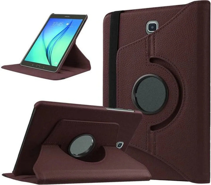 Samsung Galaxy Tab A 10.1 2016 SM-T580 Hoesjes – 360° draaibaar – Multi-stand – Bruin-Tablethoesjes-Ilumina Benelux