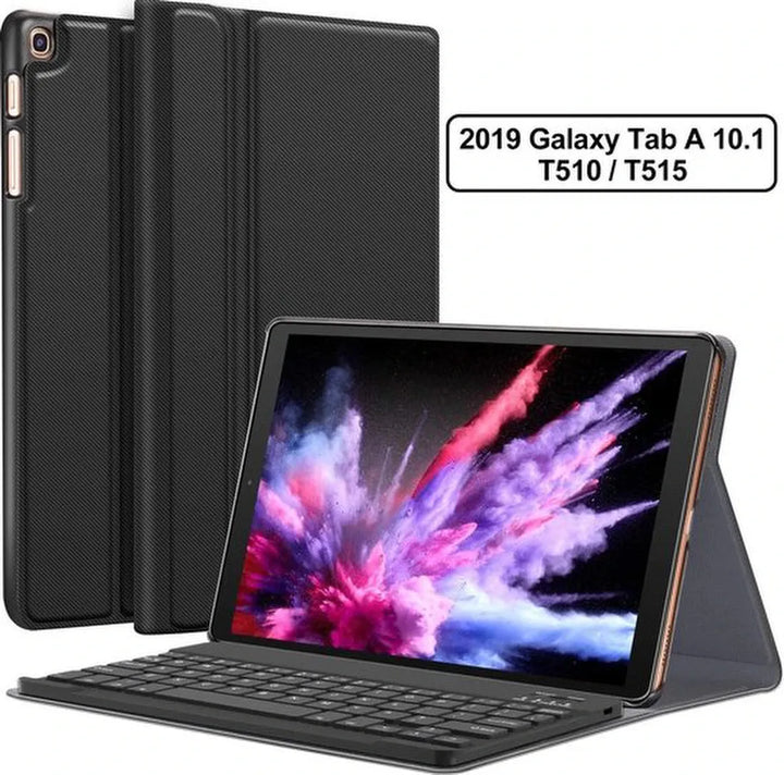 Samsung Galaxy Tab A 10.1 2019 SM-T510/T515 – Bluetooth Toetsenbord – Standfunctie – Zwart-Tablethoesjes-Ilumina Benelux
