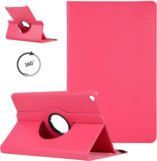 Samsung Galaxy Tab A 10.1 2019 (SM-T510/T515) Hoesjes – 360° draaibaar – Multi-stand – Roze-Tablethoesjes-Ilumina Benelux