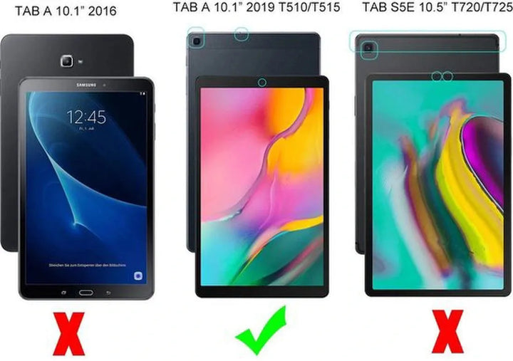 Samsung Galaxy Tab A 10.1 2019 T510/T515 Hoesjes – 360° draaibaar – Multi-stand – Bruin-Tablethoesjes-Ilumina Benelux