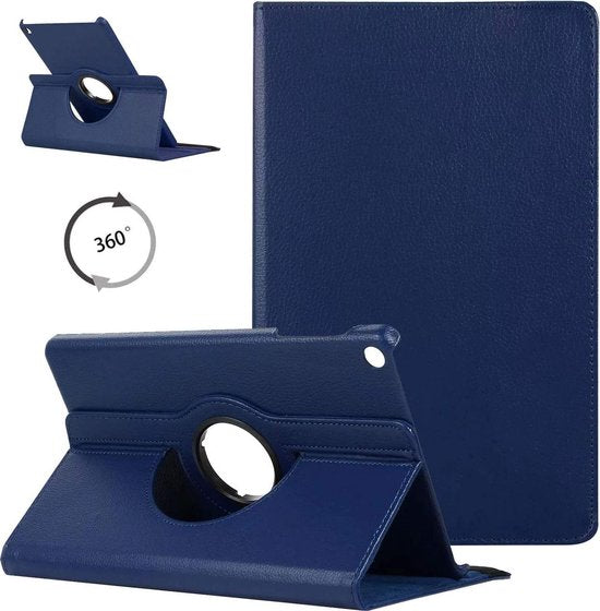 Samsung Galaxy Tab A 10.1 2019 T510/T515 Hoesjes – 360° draaibaar – Multi-stand – Donkerblauw-Tablethoesjes-Ilumina Benelux