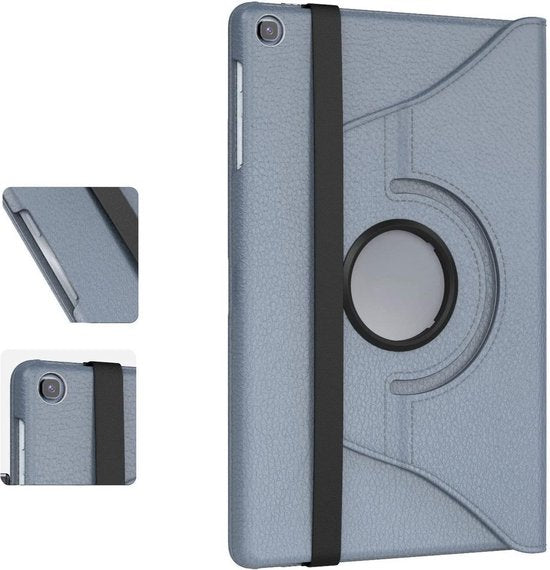 Samsung Galaxy Tab A 10.1 2019 T510/T515 Hoesjes – 360° draaibaar – Multi-stand – Grijs-Tablethoesjes-Ilumina Benelux