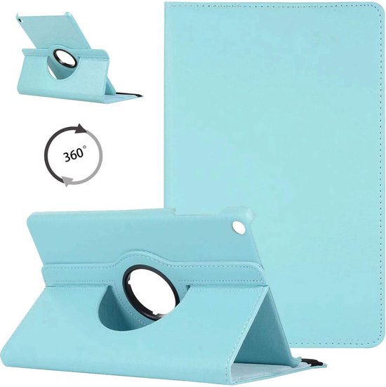 Samsung Galaxy Tab A 10.1 2019 T510/T515 Hoesjes – 360° draaibaar – Multi-stand – Lichtblauw-Tablethoesjes-Ilumina Benelux