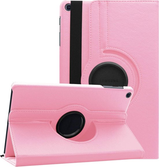 Samsung Galaxy Tab A 10.1 2019 T510/T515 Hoesjes – 360° draaibaar – Multi-stand – Lichtroze-Tablethoesjes-Ilumina Benelux