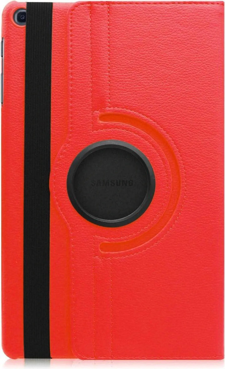 Samsung Galaxy Tab A 10.1 2019 T510/T515 Hoesjes – 360° draaibaar – Multi-stand – Rood-Tablethoesjes-Ilumina Benelux
