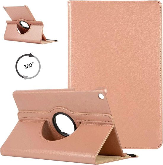 Samsung Galaxy Tab A 10.1 2019 T510/T515 Hoesjes – 360° draaibaar – Multi-stand – Roségoud-Tablethoesjes-Ilumina Benelux
