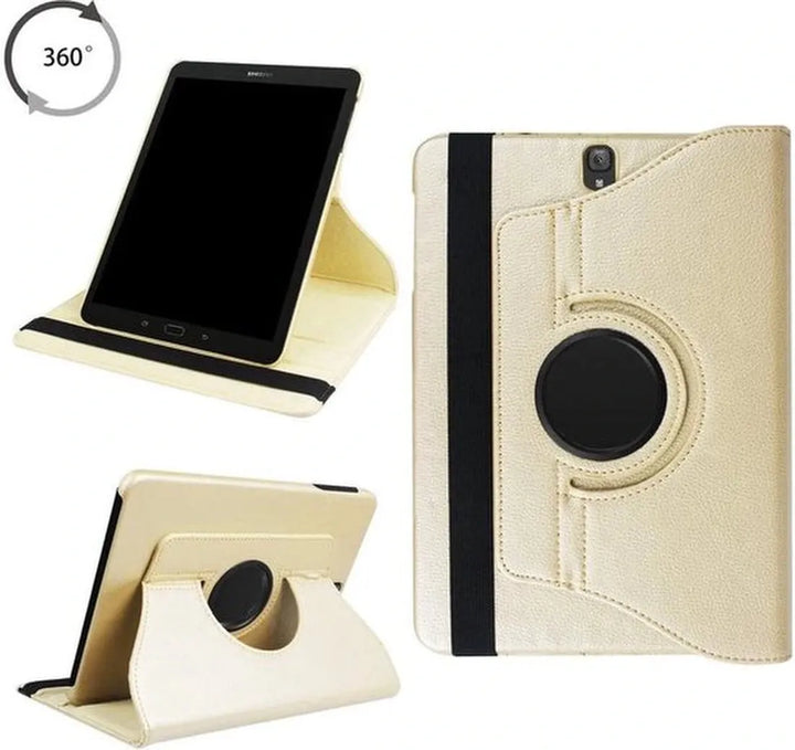 Samsung Galaxy Tab A 10.1 T580/T585 Hoesjes – 360° draaibaar – Multi-stand – Goud-Tablethoesjes-Ilumina Benelux