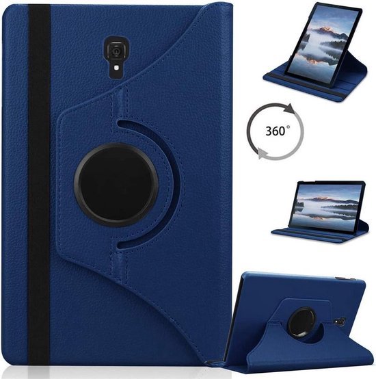 Samsung Galaxy Tab A 10.5 T590/T595 (2018) Hoesjes – 360° draaibaar – Multi-stand – Donkerblauw-Tablethoesjes-Ilumina Benelux