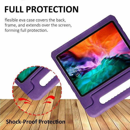 Samsung Galaxy Tab A 8.0 2019 SM-T290/SM-T295 – Kinder Hoesjes – Schokbestendig – Paars-Tablethoesjes-Ilumina Benelux