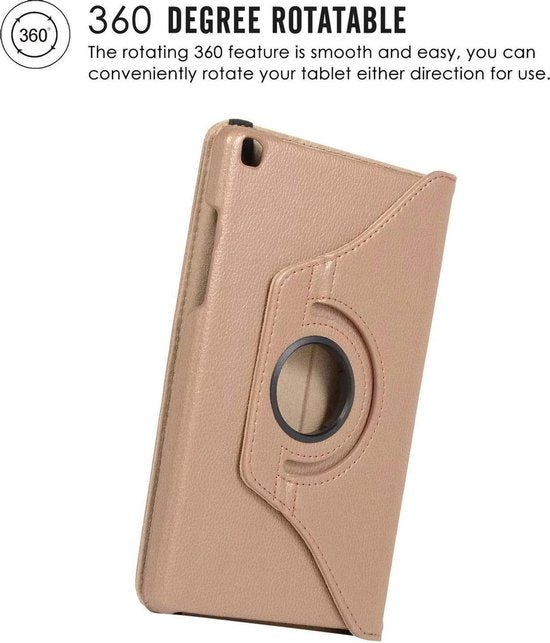 Samsung Galaxy Tab A 8.0 (2019) SM-T290/T295 Hoesjes – 360° draaibaar – Multi-stand – Goud-Tablethoesjes-Ilumina Benelux