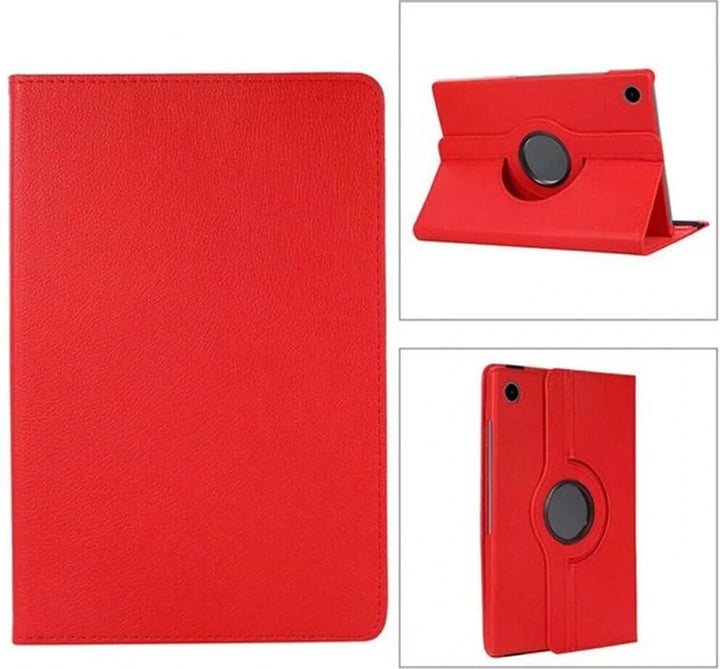 Samsung Galaxy Tab A 8.0 (2019) SM-T290/T295 Hoesjes – 360° draaibaar – Multi-stand – Rood-Tablethoesjes-Ilumina Benelux