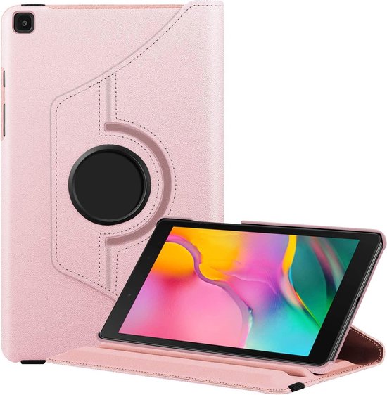 Samsung Galaxy Tab A 8.0 (2019) SM-T290/T295 Hoesjes – 360° draaibaar – Multi-stand – Roségoud-Tablethoesjes-Ilumina Benelux