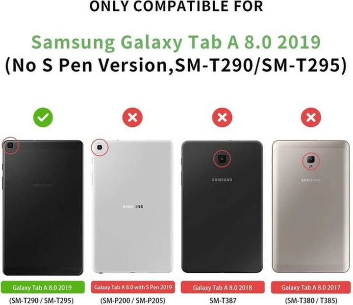Samsung Galaxy Tab A 8.0 2019 T290 Hoesjes – 360° draaibaar – Standfunctie – Donkerblauw-Tablethoesjes-Ilumina Benelux