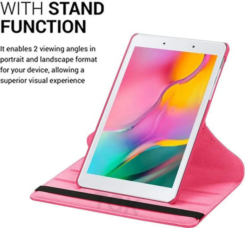Samsung Galaxy Tab A 8.0 2019 T290 Hoesjes – 360° draaibaar – Standfunctie – Hot Pink-Tablethoesjes-Ilumina Benelux