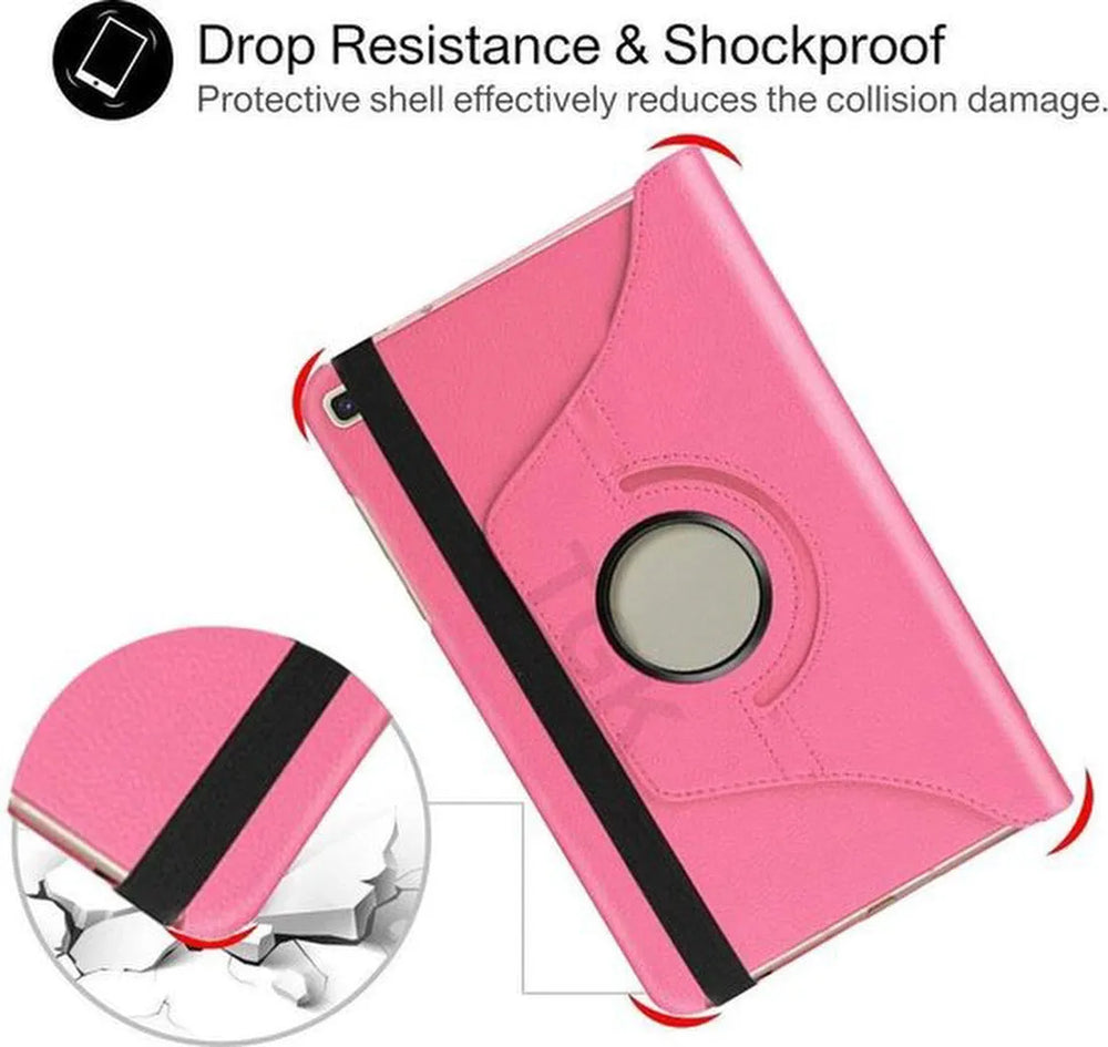 Samsung Galaxy Tab A 8.0 2019 T290 Hoesjes – 360° draaibaar – Standfunctie – Hot Pink-Tablethoesjes-Ilumina Benelux