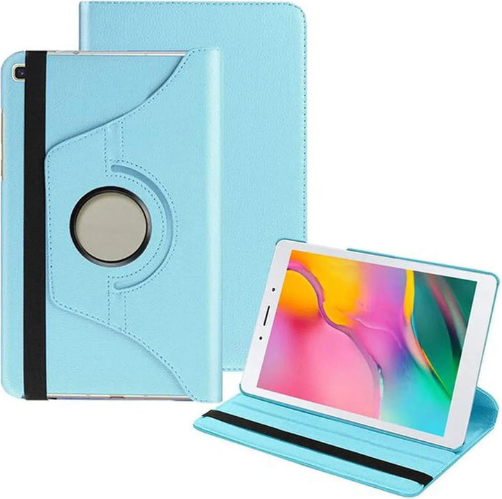 Samsung Galaxy Tab A 8.0 2019 T290 Hoesjes – 360° draaibaar – Standfunctie – Lichtblauw-Tablethoesjes-Ilumina Benelux